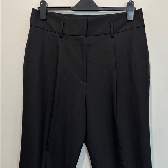 Reiss Blythe Wool Straight Leg Trousers Front Pleat Black Size 10 - Picture 5 of 16